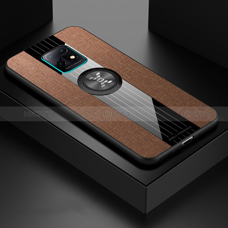 Funda Silicona Carcasa Ultrafina Goma con Magnetico Anillo de dedo Soporte X01L para Xiaomi Redmi 10X 5G