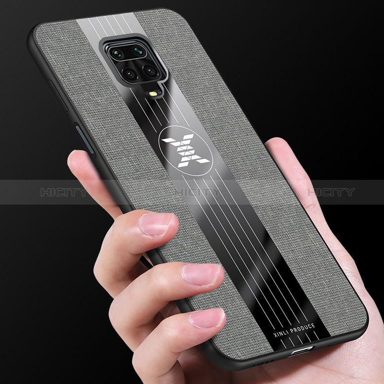 Funda Silicona Carcasa Ultrafina Goma con Magnetico Anillo de dedo Soporte X01L para Xiaomi Redmi Note 9 Pro