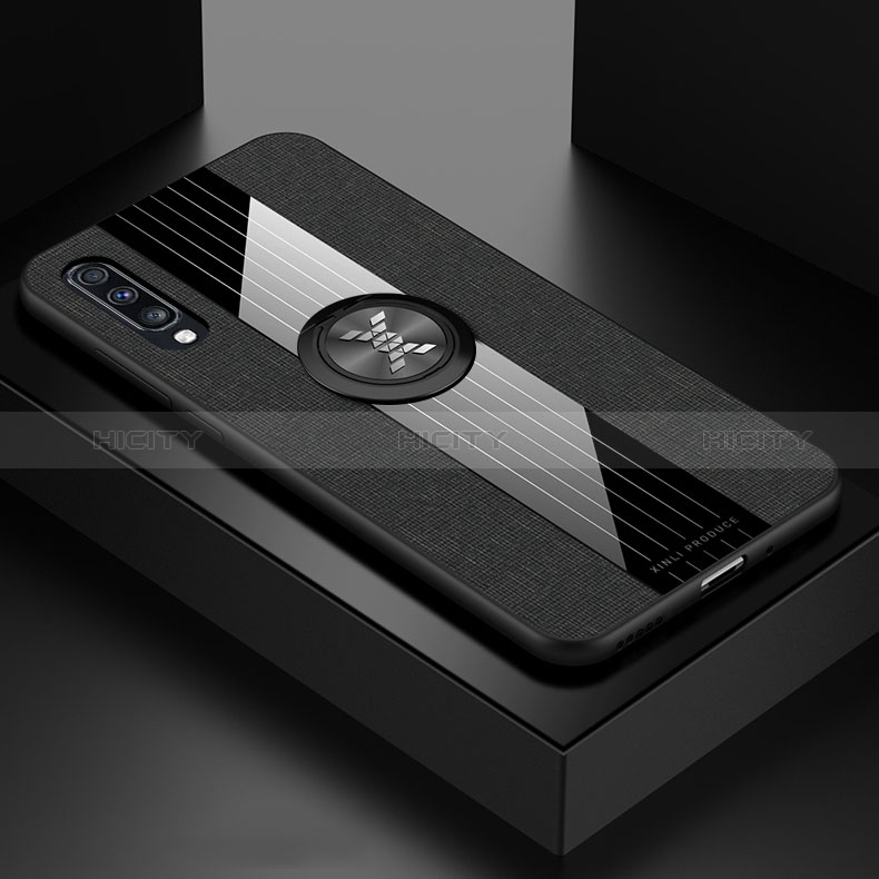 Funda Silicona Carcasa Ultrafina Goma con Magnetico Anillo de dedo Soporte X02L para Samsung Galaxy A70
