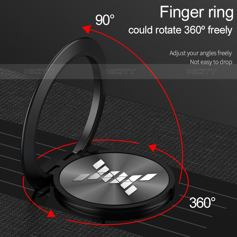 Funda Silicona Carcasa Ultrafina Goma con Magnetico Anillo de dedo Soporte X02L para Samsung Galaxy M02s