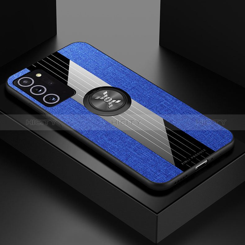 Funda Silicona Carcasa Ultrafina Goma con Magnetico Anillo de dedo Soporte X02L para Samsung Galaxy Note 20 5G