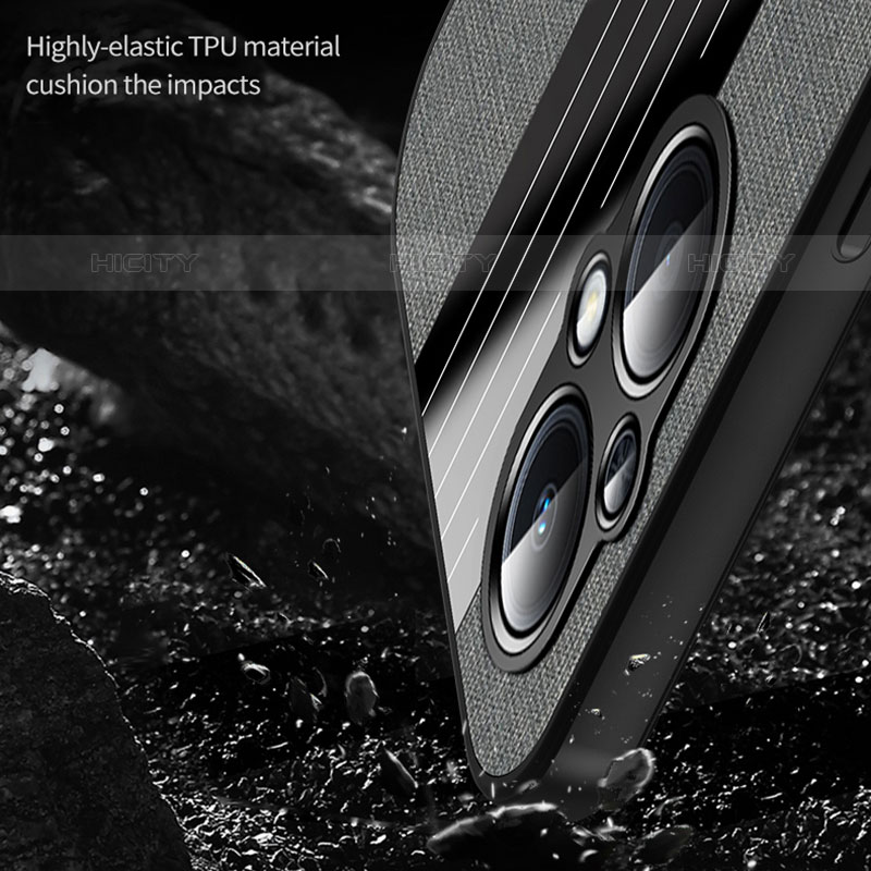 Funda Silicona Carcasa Ultrafina Goma con Magnetico Anillo de dedo Soporte X03L para OnePlus Nord N20 5G