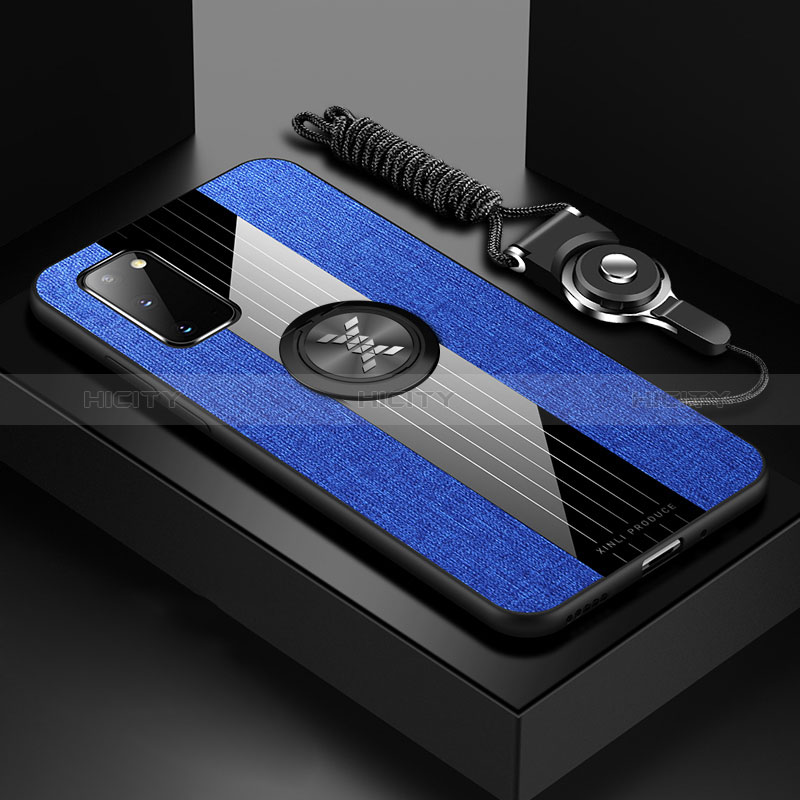 Funda Silicona Carcasa Ultrafina Goma con Magnetico Anillo de dedo Soporte X03L para Samsung Galaxy S20 5G