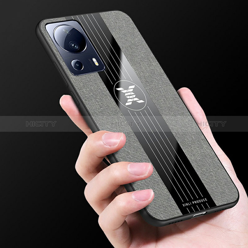 Funda Silicona Carcasa Ultrafina Goma con Magnetico Anillo de dedo Soporte X03L para Xiaomi Mi 13 Lite 5G