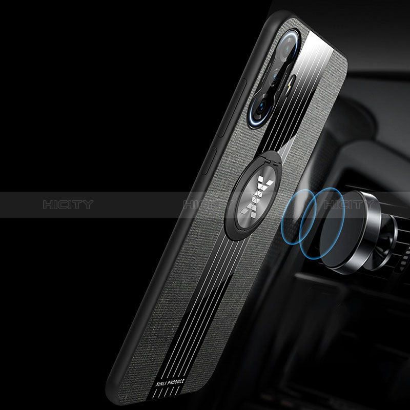 Funda Silicona Carcasa Ultrafina Goma con Magnetico Anillo de dedo Soporte X03L para Xiaomi Poco F3 GT 5G