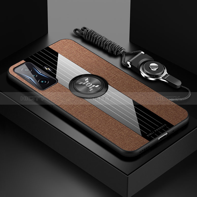 Funda Silicona Carcasa Ultrafina Goma con Magnetico Anillo de dedo Soporte X03L para Xiaomi Poco F4 GT 5G