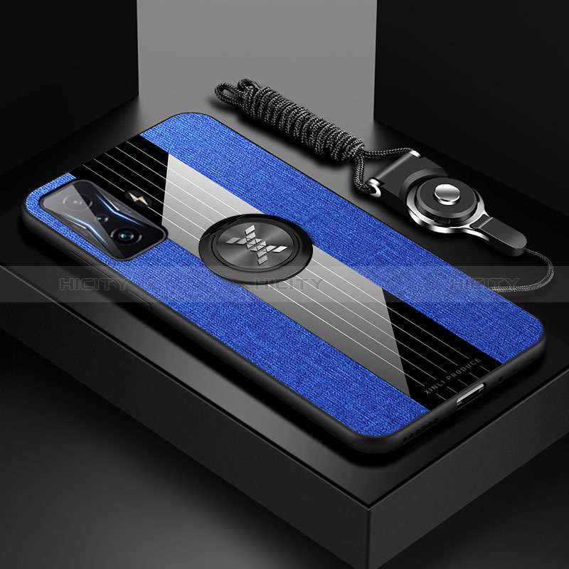 Funda Silicona Carcasa Ultrafina Goma con Magnetico Anillo de dedo Soporte X03L para Xiaomi Poco F4 GT 5G