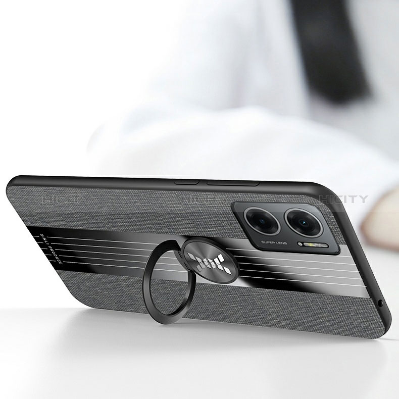 Funda Silicona Carcasa Ultrafina Goma con Magnetico Anillo de dedo Soporte X03L para Xiaomi Redmi 10 5G