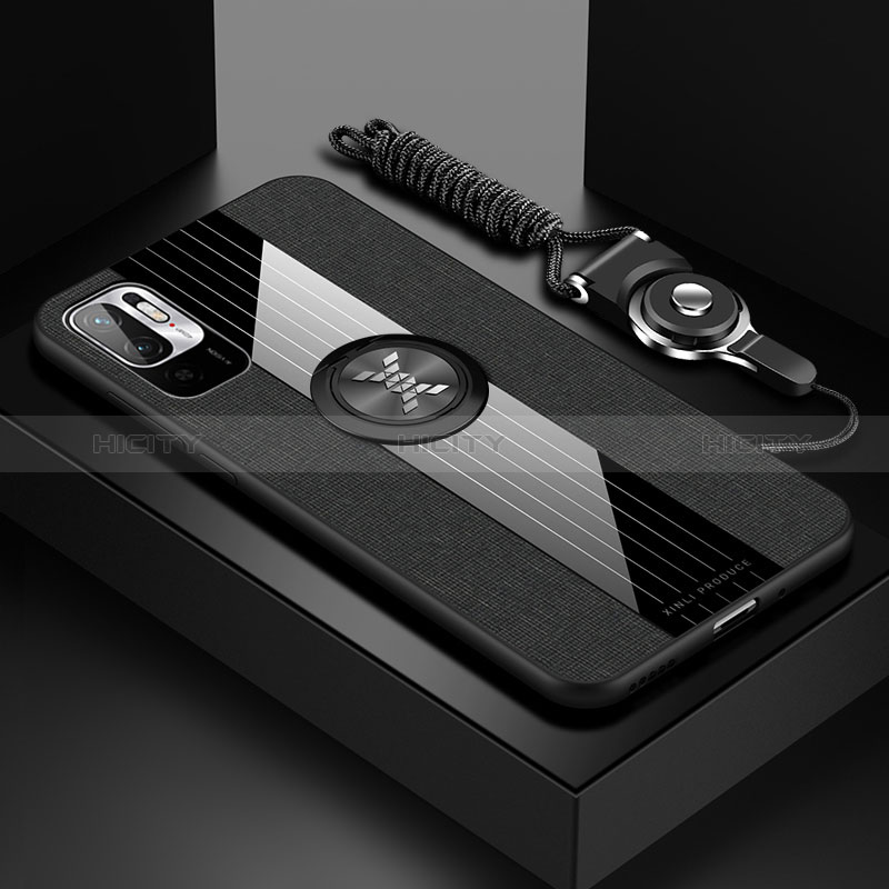 Funda Silicona Carcasa Ultrafina Goma con Magnetico Anillo de dedo Soporte X03L para Xiaomi Redmi Note 11 SE 5G
