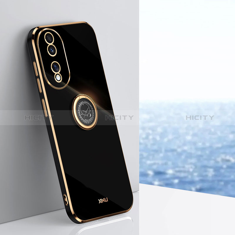Funda Silicona Carcasa Ultrafina Goma con Magnetico Anillo de dedo Soporte XL1 para Huawei Honor 90 5G