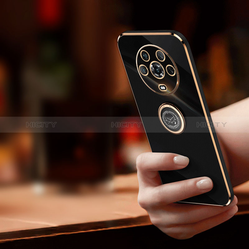 Funda Silicona Carcasa Ultrafina Goma con Magnetico Anillo de dedo Soporte XL1 para Huawei Honor Magic4 5G