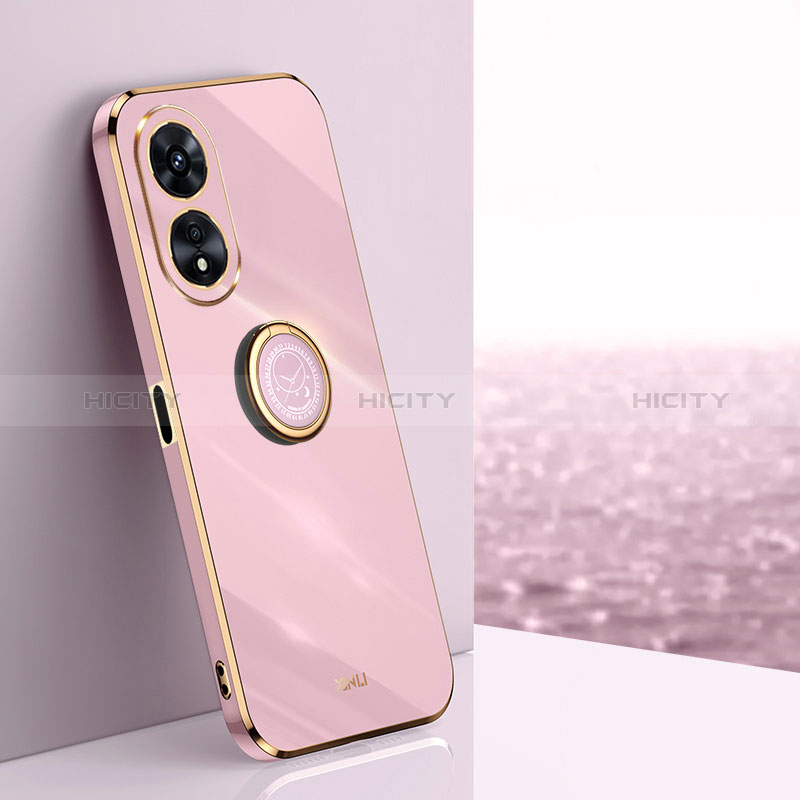 Funda Silicona Carcasa Ultrafina Goma con Magnetico Anillo de dedo Soporte XL1 para Oppo A78 5G