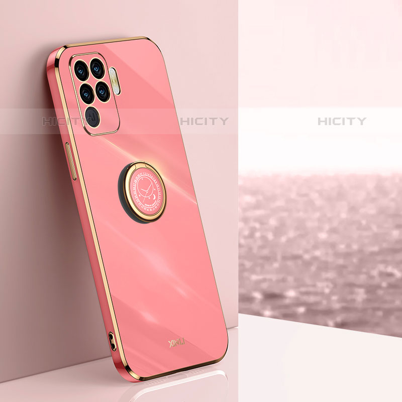 Funda Silicona Carcasa Ultrafina Goma con Magnetico Anillo de dedo Soporte XL1 para Oppo F19 Pro