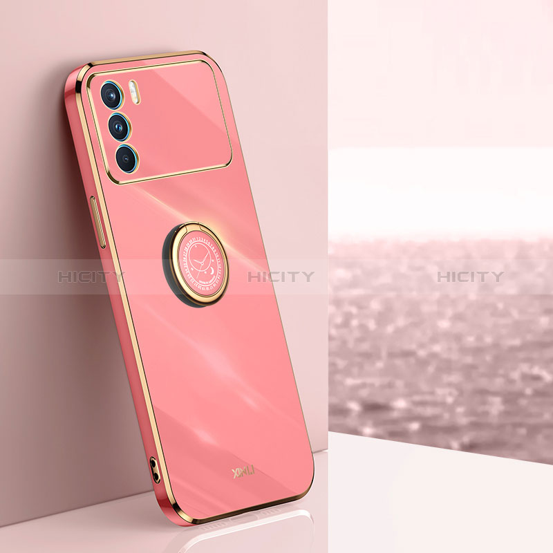 Funda Silicona Carcasa Ultrafina Goma con Magnetico Anillo de dedo Soporte XL1 para Oppo K9 Pro 5G