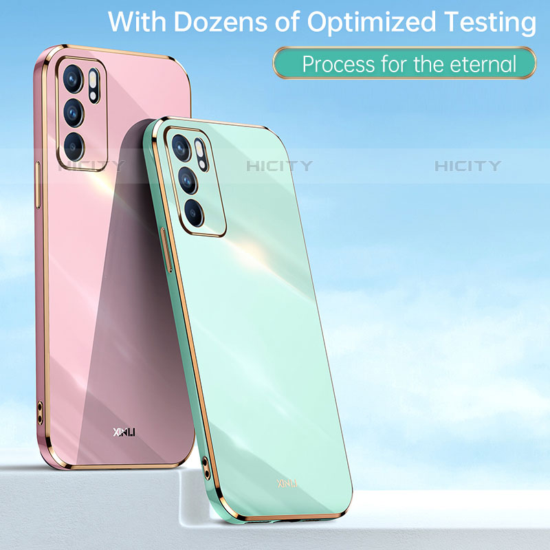 Funda Silicona Carcasa Ultrafina Goma con Magnetico Anillo de dedo Soporte XL1 para Oppo Reno6 Z 5G