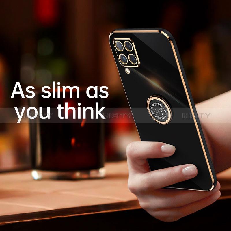 Funda Silicona Carcasa Ultrafina Goma con Magnetico Anillo de dedo Soporte XL1 para Samsung Galaxy A12 5G