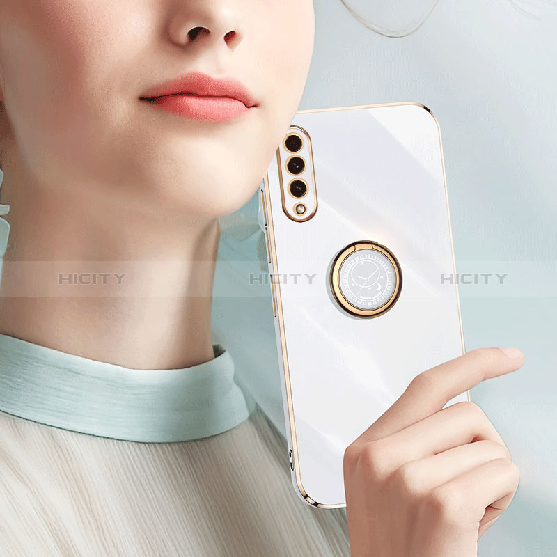 Funda Silicona Carcasa Ultrafina Goma con Magnetico Anillo de dedo Soporte XL1 para Samsung Galaxy A30S
