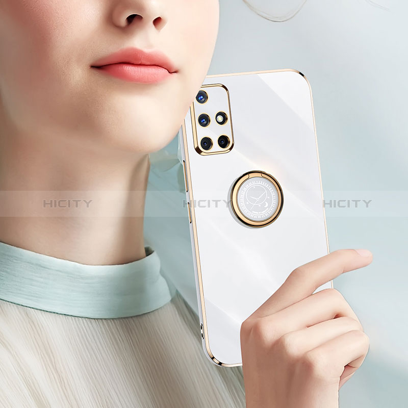 Funda Silicona Carcasa Ultrafina Goma con Magnetico Anillo de dedo Soporte XL1 para Samsung Galaxy A51 4G