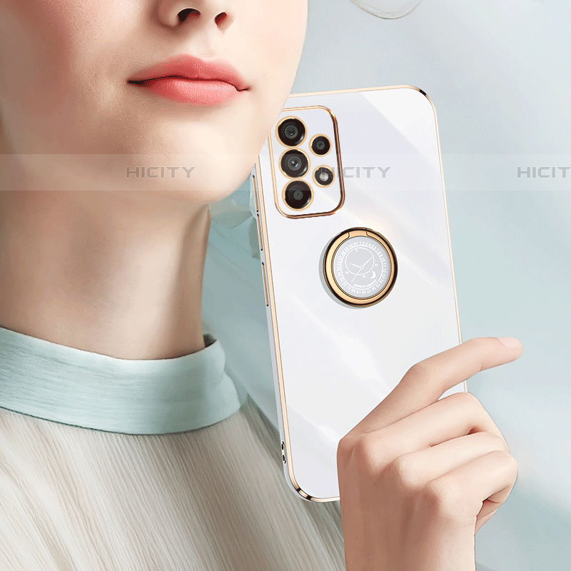 Funda Silicona Carcasa Ultrafina Goma con Magnetico Anillo de dedo Soporte XL1 para Samsung Galaxy A53 5G