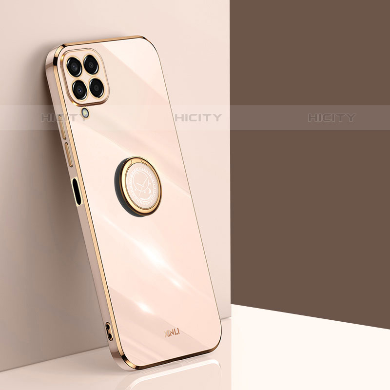 Funda Silicona Carcasa Ultrafina Goma con Magnetico Anillo de dedo Soporte XL1 para Samsung Galaxy M33 5G Oro