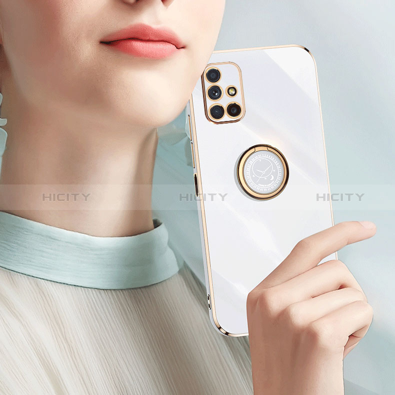 Funda Silicona Carcasa Ultrafina Goma con Magnetico Anillo de dedo Soporte XL1 para Samsung Galaxy M51