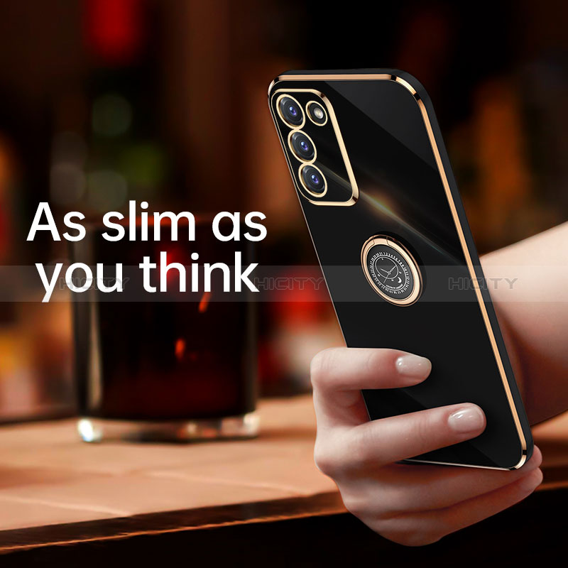 Funda Silicona Carcasa Ultrafina Goma con Magnetico Anillo de dedo Soporte XL1 para Samsung Galaxy S20