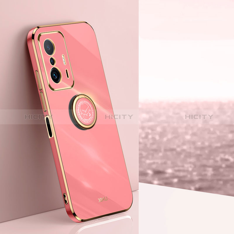 Funda Silicona Carcasa Ultrafina Goma con Magnetico Anillo de dedo Soporte XL1 para Xiaomi Mi 11T 5G