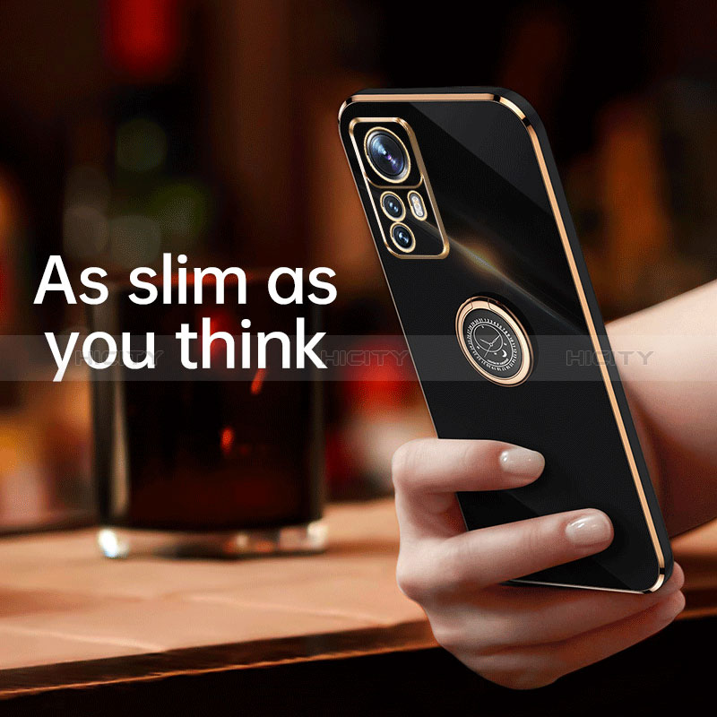 Funda Silicona Carcasa Ultrafina Goma con Magnetico Anillo de dedo Soporte XL1 para Xiaomi Mi 12T 5G