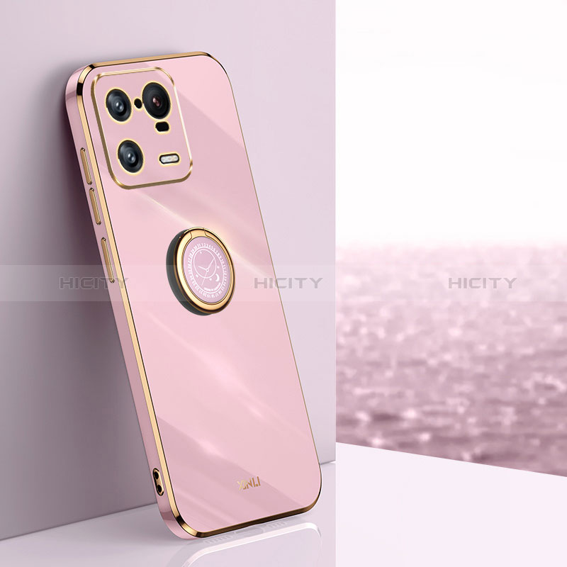 Funda Silicona Carcasa Ultrafina Goma con Magnetico Anillo de dedo Soporte XL1 para Xiaomi Mi 13 Pro 5G