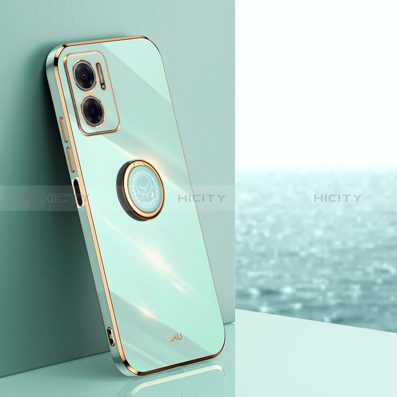 Funda Silicona Carcasa Ultrafina Goma con Magnetico Anillo de dedo Soporte XL1 para Xiaomi Redmi 10 Prime Plus 5G Verde