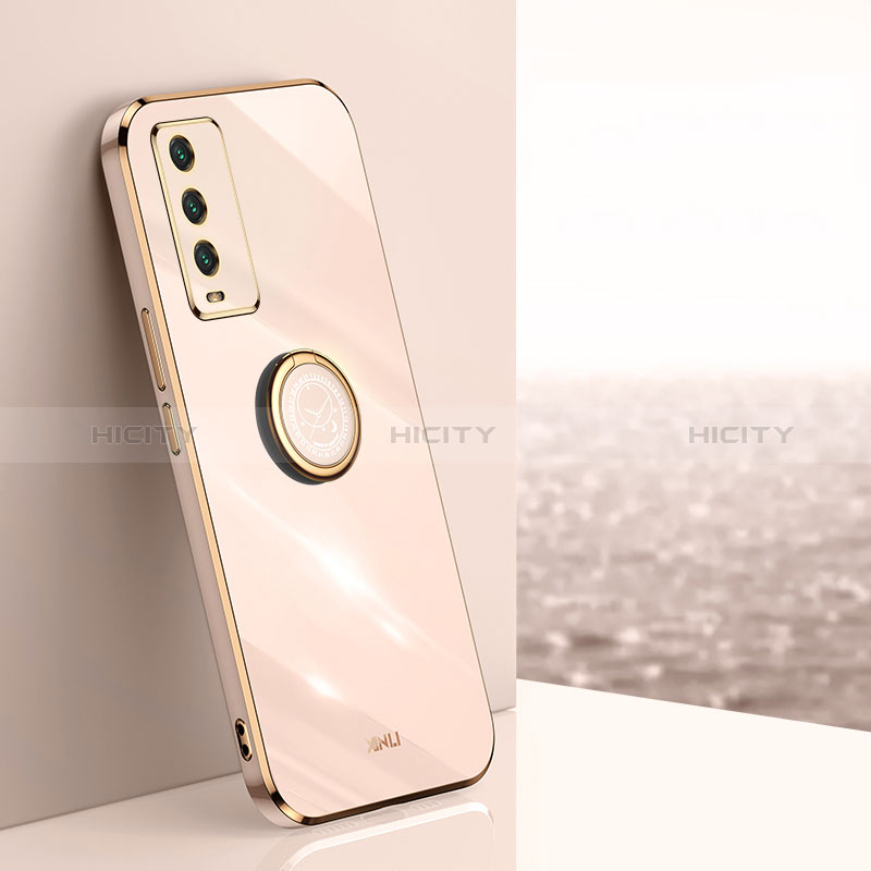 Funda Silicona Carcasa Ultrafina Goma con Magnetico Anillo de dedo Soporte XL1 para Xiaomi Redmi 9T 4G