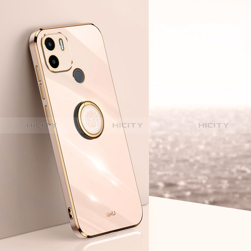 Funda Silicona Carcasa Ultrafina Goma con Magnetico Anillo de dedo Soporte XL1 para Xiaomi Redmi A1 Plus Oro