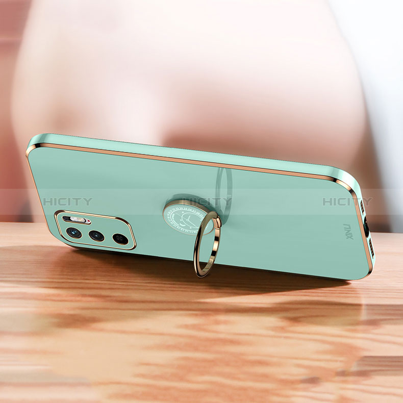 Funda Silicona Carcasa Ultrafina Goma con Magnetico Anillo de dedo Soporte XL1 para Xiaomi Redmi Note 10 5G