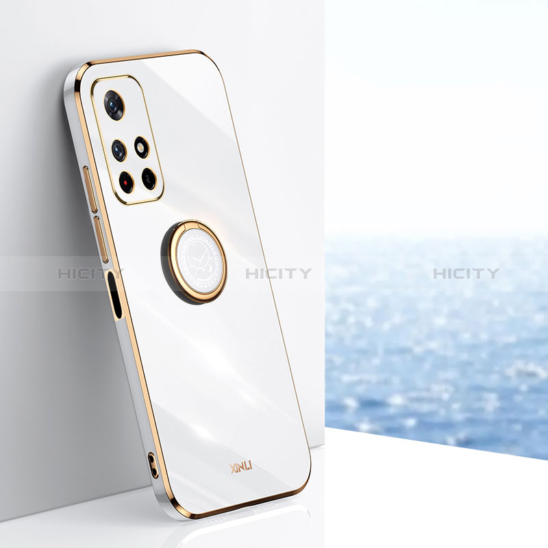 Funda Silicona Carcasa Ultrafina Goma con Magnetico Anillo de dedo Soporte XL1 para Xiaomi Redmi Note 11 5G