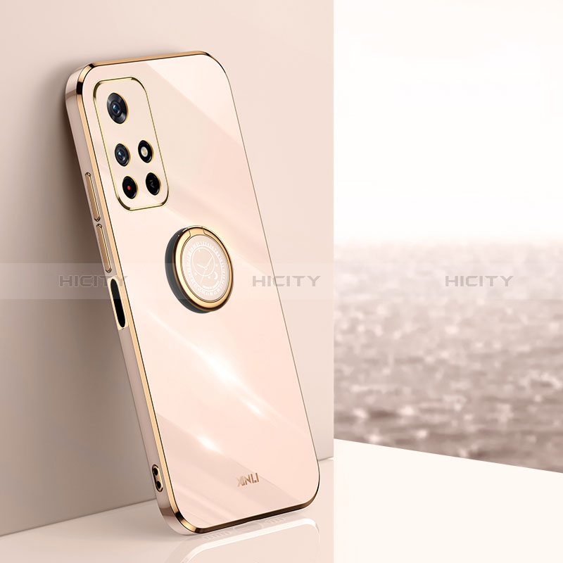 Funda Silicona Carcasa Ultrafina Goma con Magnetico Anillo de dedo Soporte XL1 para Xiaomi Redmi Note 11 5G