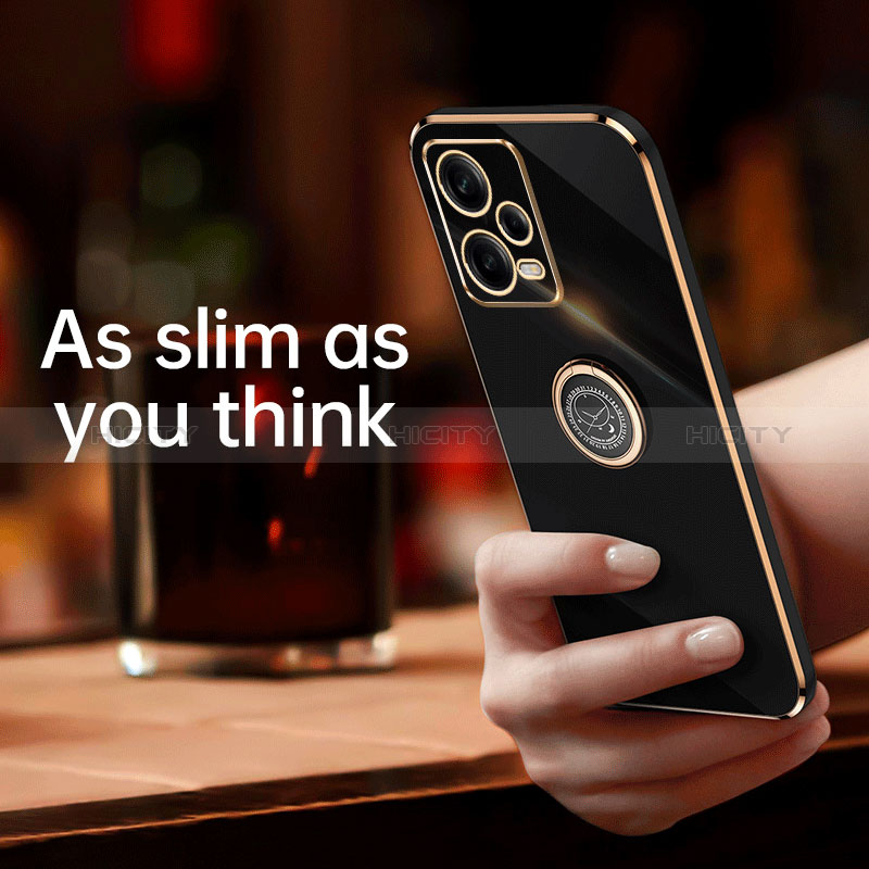 Funda Silicona Carcasa Ultrafina Goma con Magnetico Anillo de dedo Soporte XL1 para Xiaomi Redmi Note 12 Pro+ Plus 5G