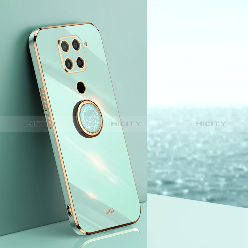 Funda Silicona Carcasa Ultrafina Goma con Magnetico Anillo de dedo Soporte XL1 para Xiaomi Redmi Note 9