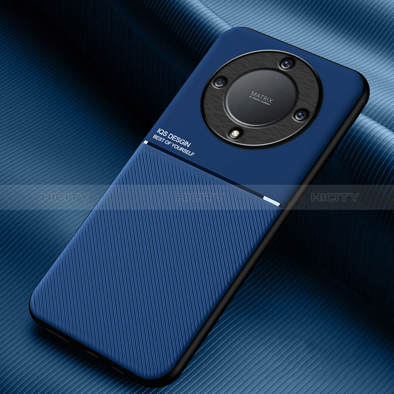 Funda Silicona Carcasa Ultrafina Goma con Magnetico para Huawei Honor Magic5 Lite 5G Azul