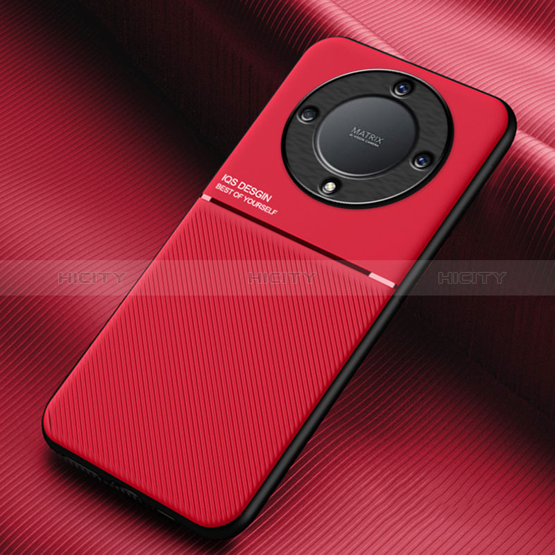 Funda Silicona Carcasa Ultrafina Goma con Magnetico para Huawei Honor Magic5 Lite 5G Rojo