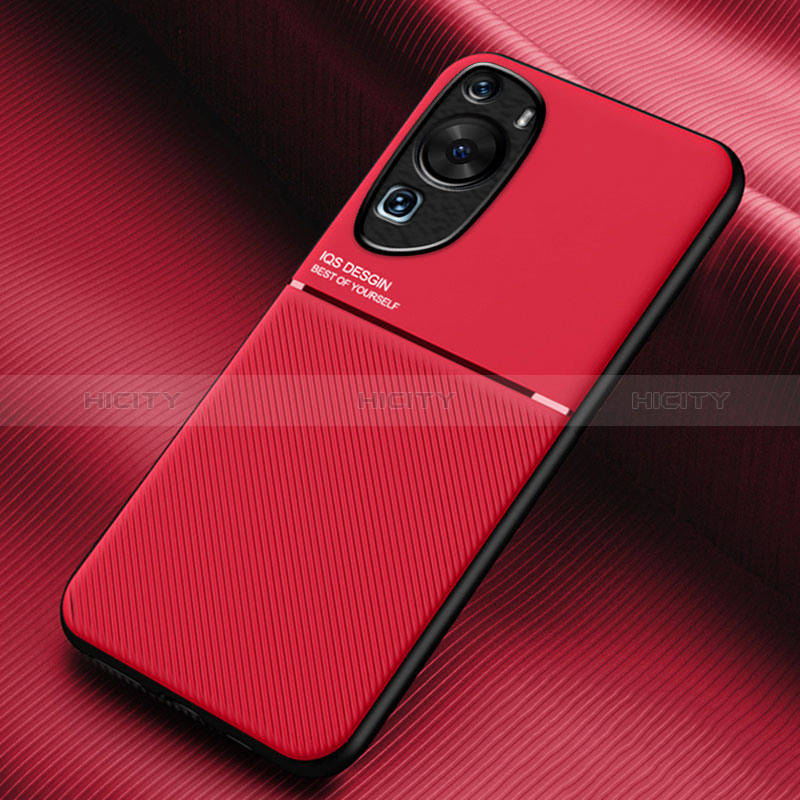 Funda Silicona Carcasa Ultrafina Goma con Magnetico para Huawei P60 Art Rojo