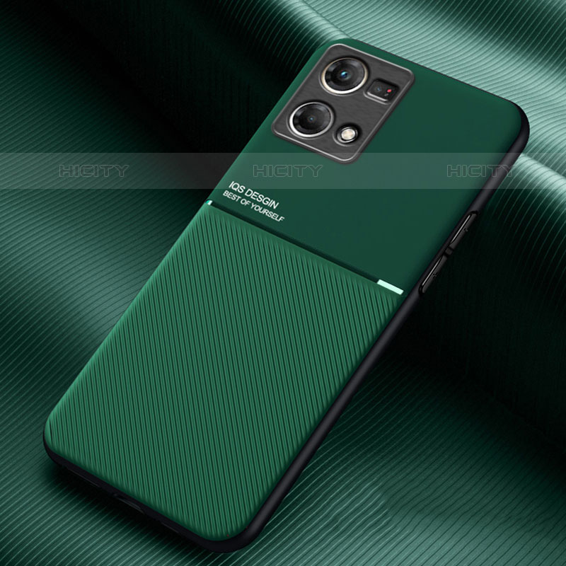 Funda Silicona Carcasa Ultrafina Goma con Magnetico para Oppo F21 Pro 4G Verde