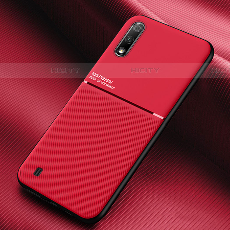 Funda Silicona Carcasa Ultrafina Goma con Magnetico para Samsung Galaxy A01 SM-A015 Rojo