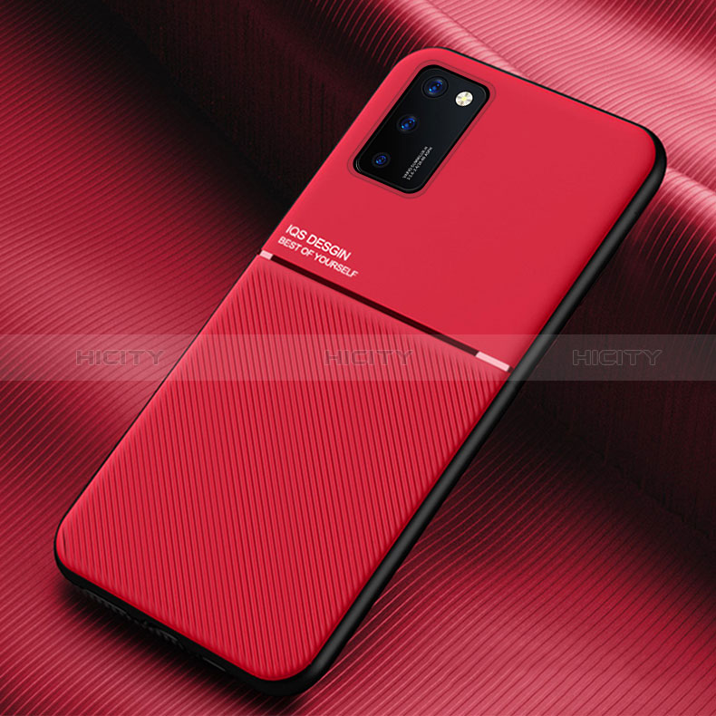 Funda Silicona Carcasa Ultrafina Goma con Magnetico para Samsung Galaxy A02s Rojo