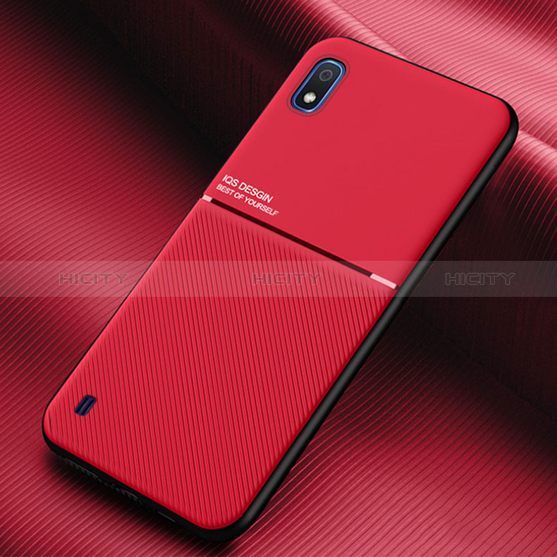Funda Silicona Carcasa Ultrafina Goma con Magnetico para Samsung Galaxy A10 Rojo
