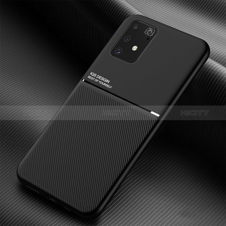 Funda Silicona Carcasa Ultrafina Goma con Magnetico para Samsung Galaxy A91 Negro