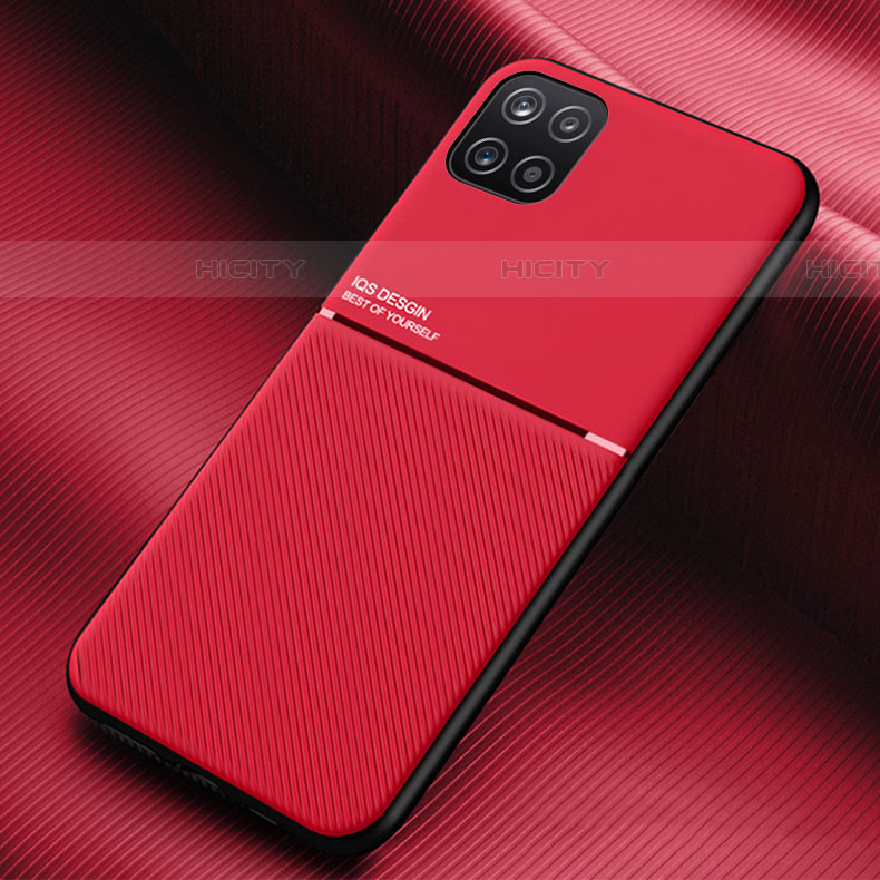 Funda Silicona Carcasa Ultrafina Goma con Magnetico para Samsung Galaxy F42 5G Rojo
