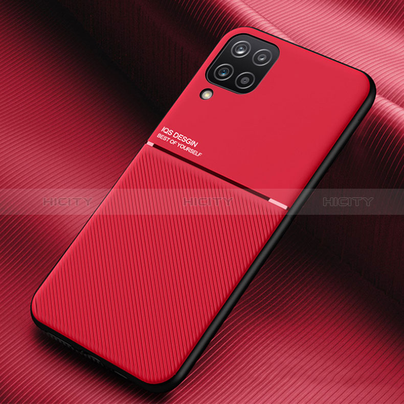 Funda Silicona Carcasa Ultrafina Goma con Magnetico para Samsung Galaxy M12 Rojo
