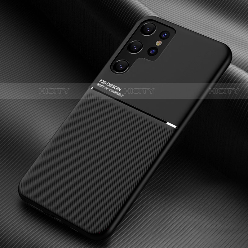 Funda Silicona Carcasa Ultrafina Goma con Magnetico para Samsung Galaxy S23 Ultra 5G Negro