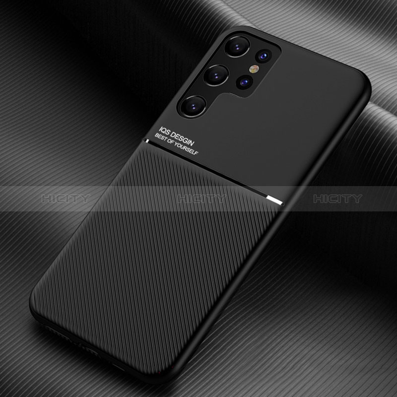 Funda Silicona Carcasa Ultrafina Goma con Magnetico para Samsung Galaxy S24 Ultra 5G Negro
