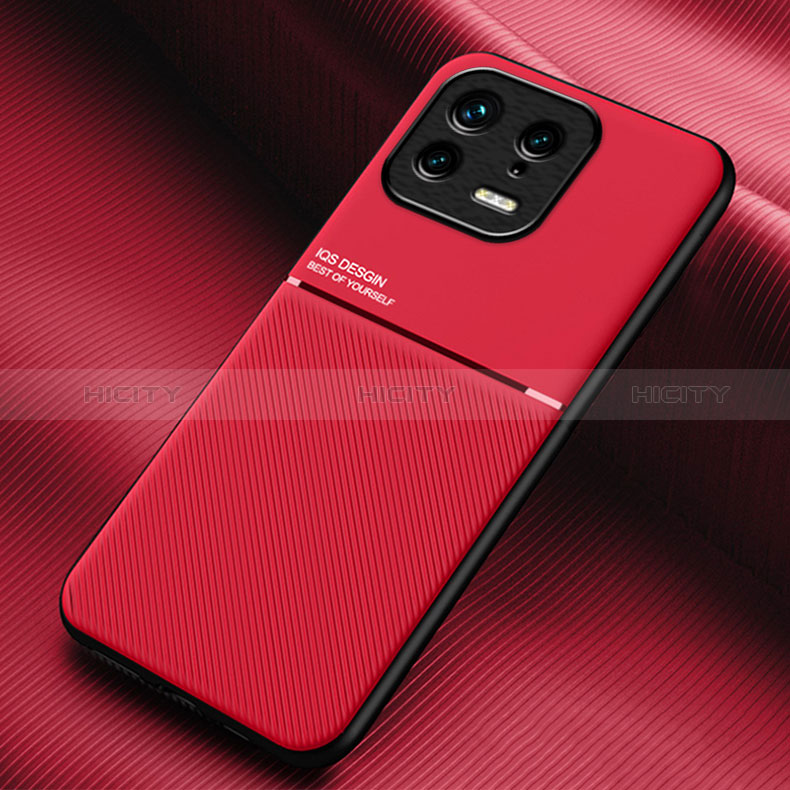 Funda Silicona Carcasa Ultrafina Goma con Magnetico para Xiaomi Mi 13 5G Rojo